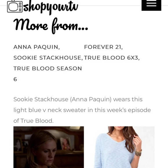 True Blood Sookie Forever 21 raglan knit top NWT - Picture 2 of 6